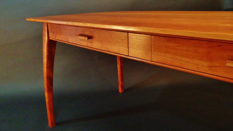 Dining table with two drawers